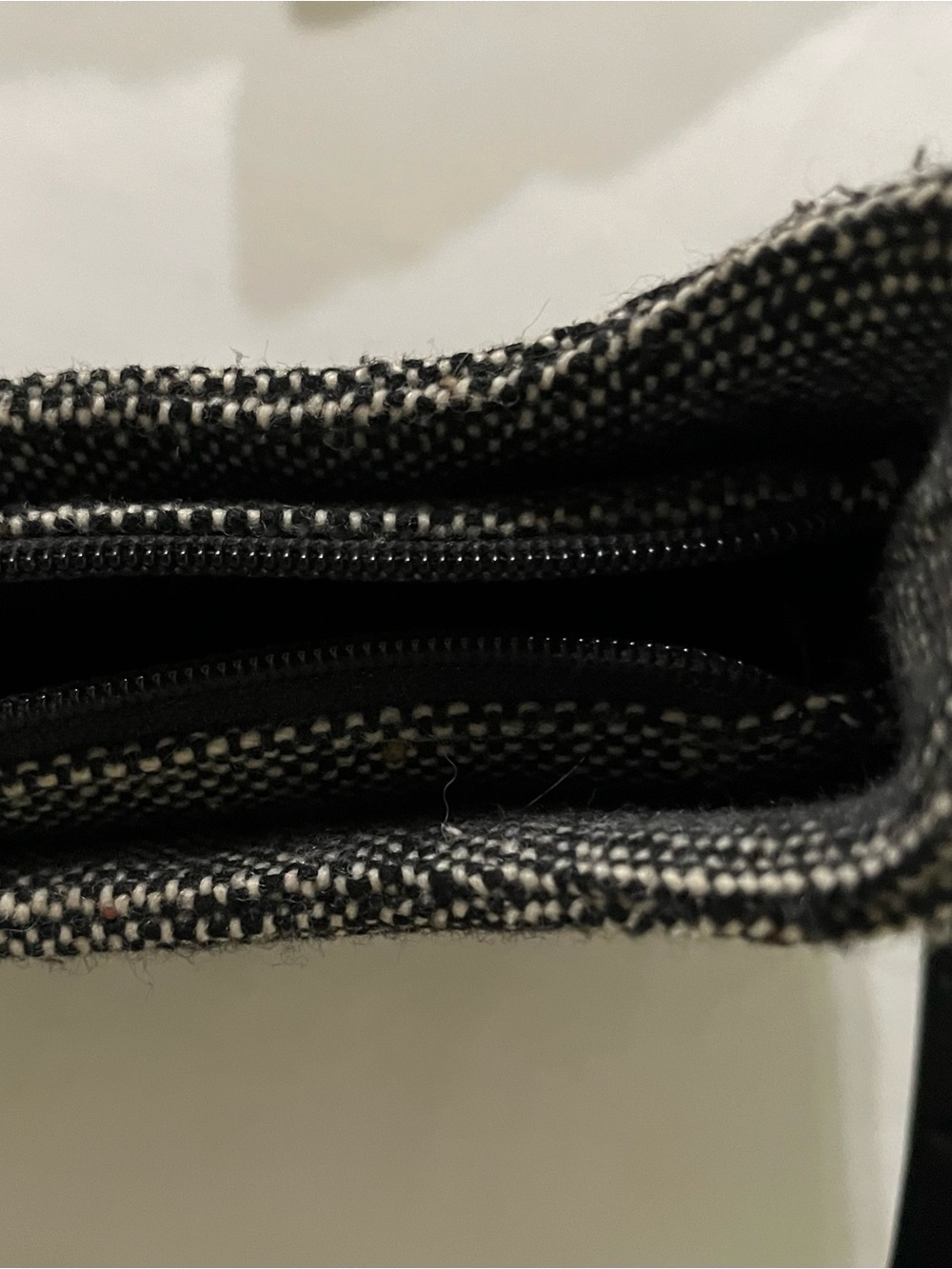 Vintage Preston & York Black and White Tweed Shoulder Bag - Picture 5 of 6
